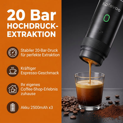 Kafevoo Nano Tragbare Espresso mit Akku